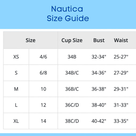 Nautica NWT Breathable Blue Crochet UV 50+ 100% Recycled Triangle Bikini Top S - Picture 13 of 14